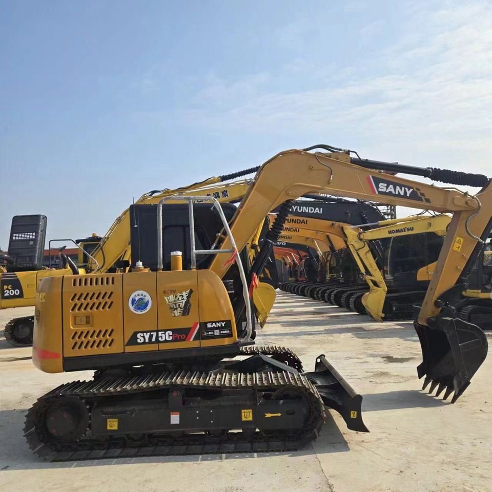 2024 Sany SY75C Pro mini excavator, side profile view