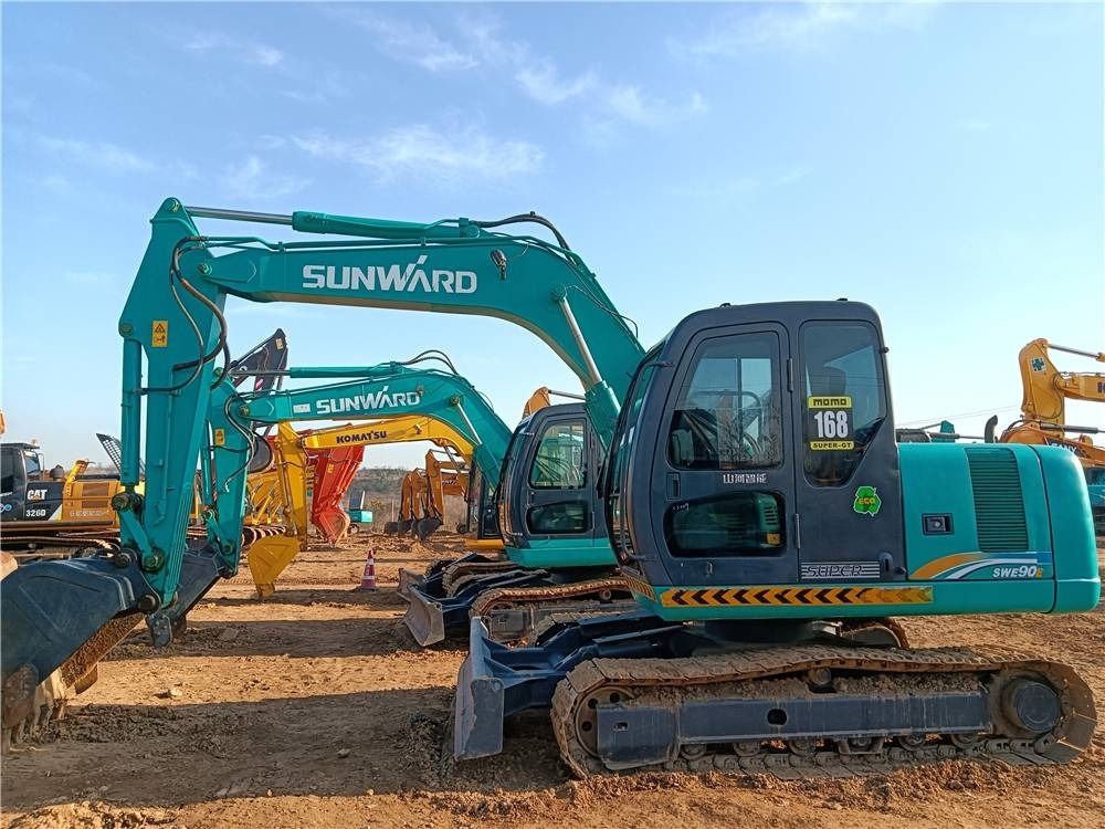 2024 Sunward SWE90E mini excavator, side profile view
