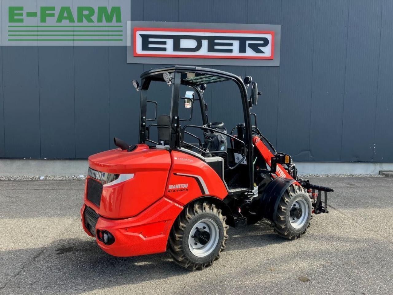 2023 Manitou MLA 4-50 H mini excavator, rear three-quarter view 2023 Manitou MLA 4-50 H mini excavator, rear three-quarter view