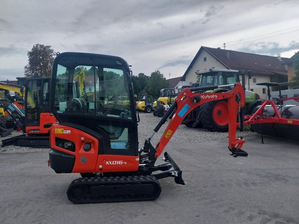 2014 KX 016-4 mini excavator, side profile view