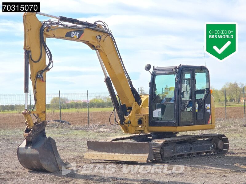 2016 Caterpillar 308E2CR mini excavator, side profile view