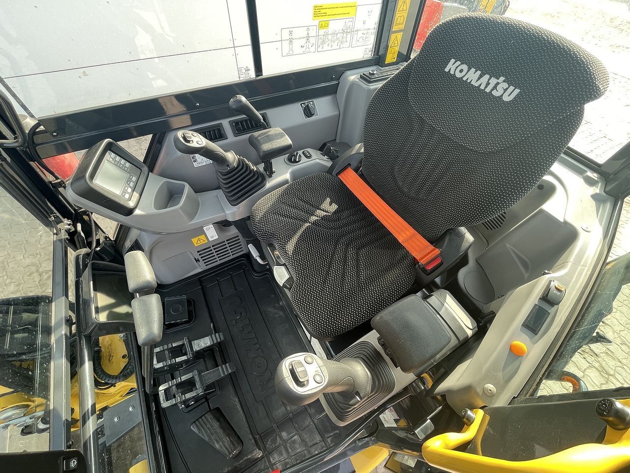2024 Komatsu PC33E-6 mini excavator interior cab view