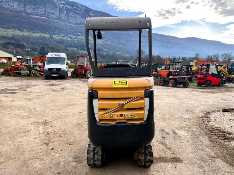 2015 Volvo EC18C mini excavator, rear view
