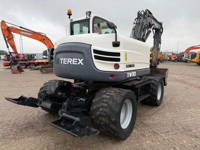 2014 Terex TW 110 wheel excavator, rear three-quarter view
