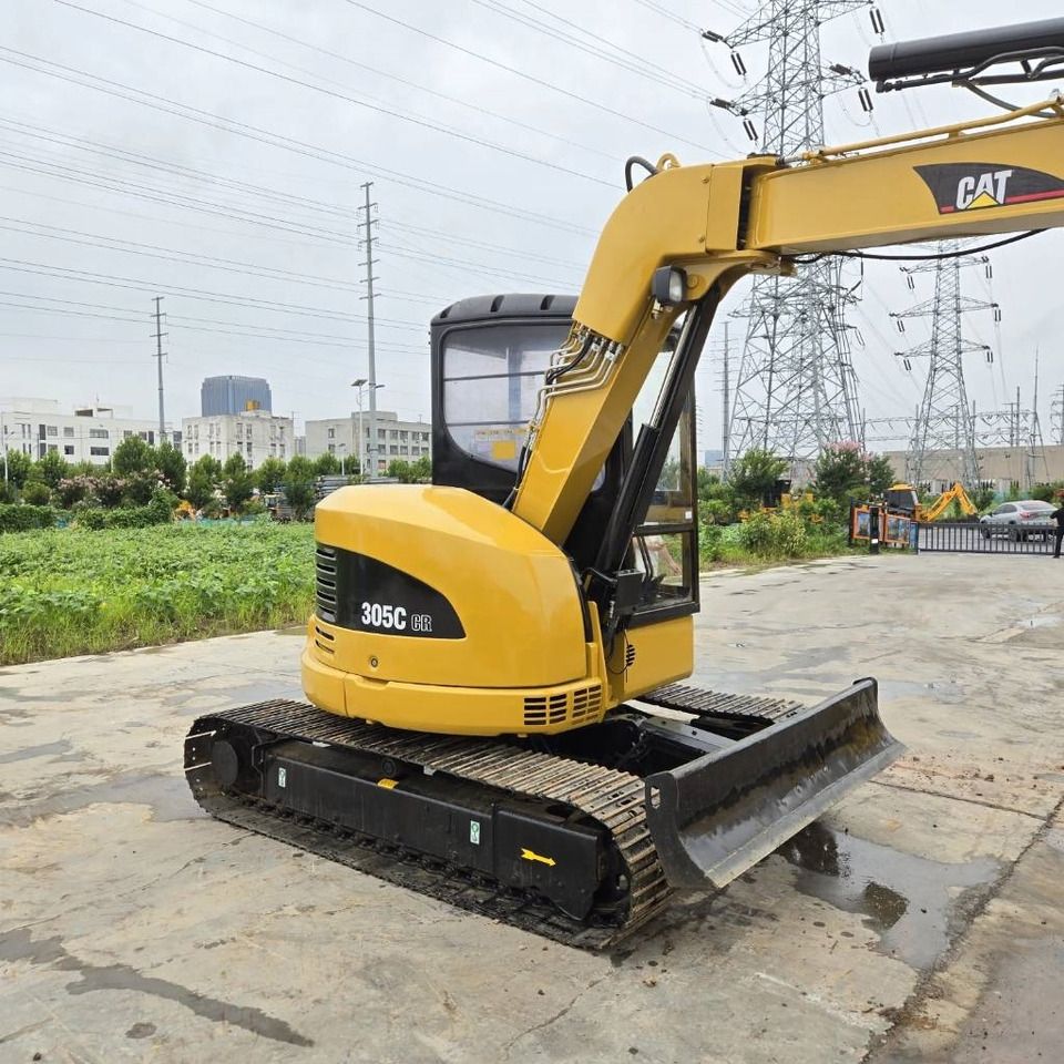 2022 Caterpillar 305C CR mini excavator, rear three-quarter view