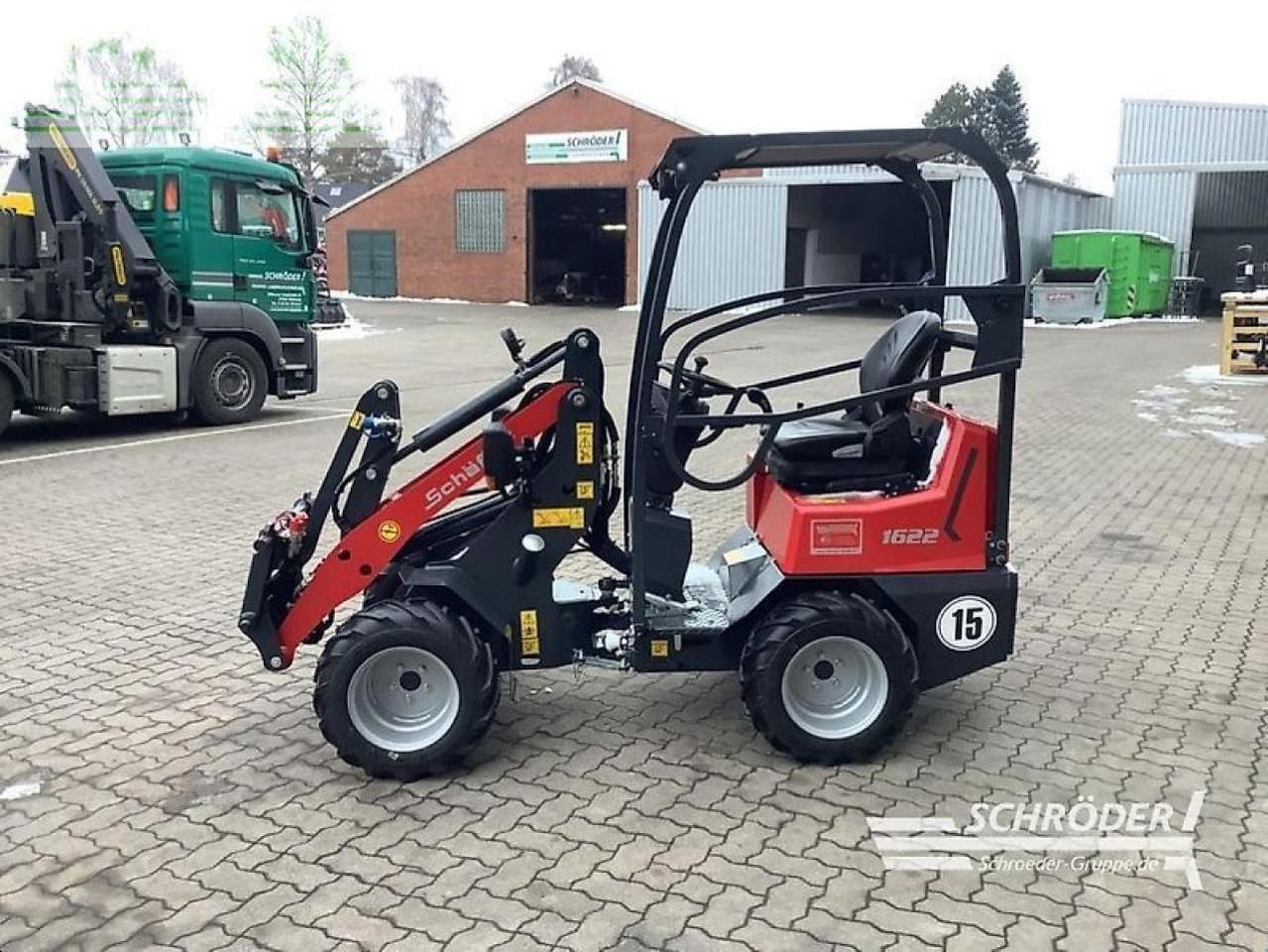 2024 Schäffer 1622 mini excavator, side profile view 2024 Schäffer 1622 mini excavator, side profile view
