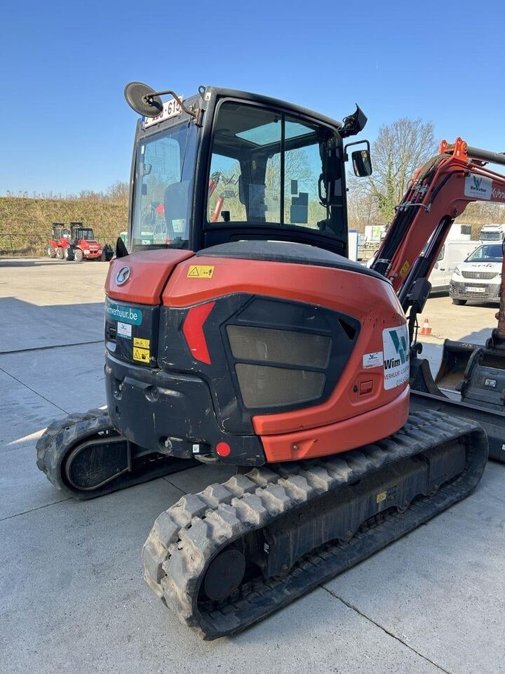 2021 Kubota U50-5 mini excavator, rear three-quarter view