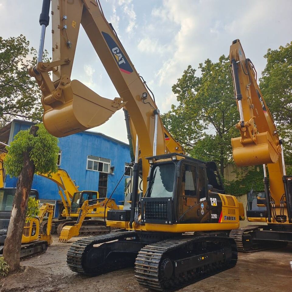 2024 Caterpillar 329D crawler excavator, front three-quarter view