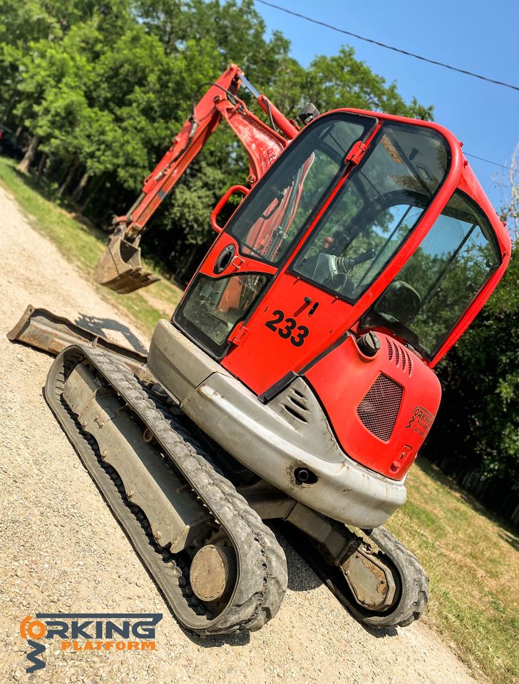 2014 JCB 8035 ZTS mini excavator, rear three-quarter view