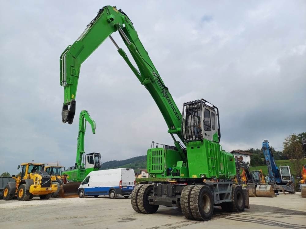 2016 Sennebogen 735E material handler, front three-quarter view