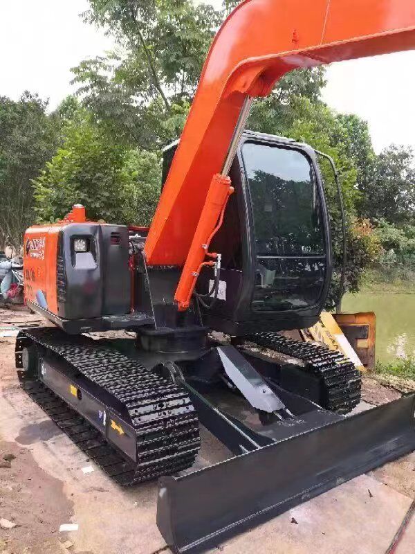 2024 Hitachi ZX70-5G mini excavator, rear three-quarter view