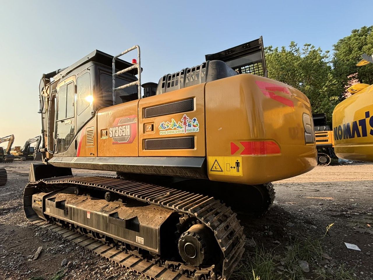 2022 Sany SY365H crawler excavator, rear three-quarter view