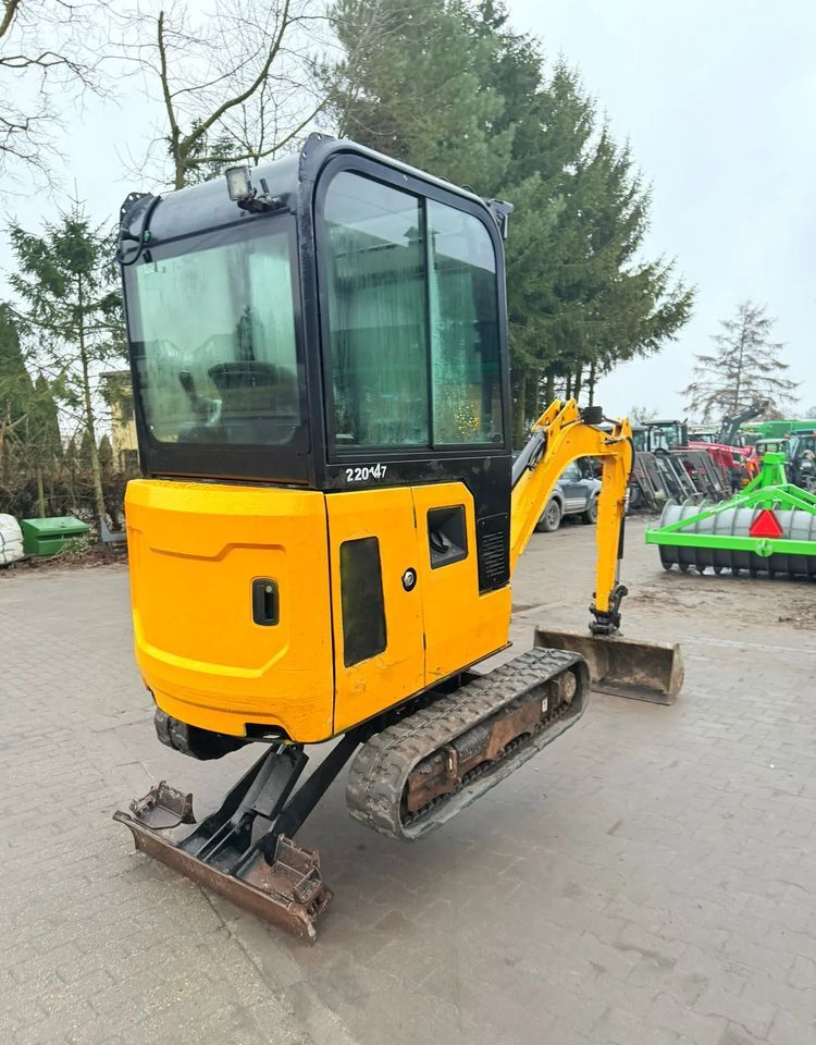 2021 JCB 16C-1 mini excavator rear three-quarter view
