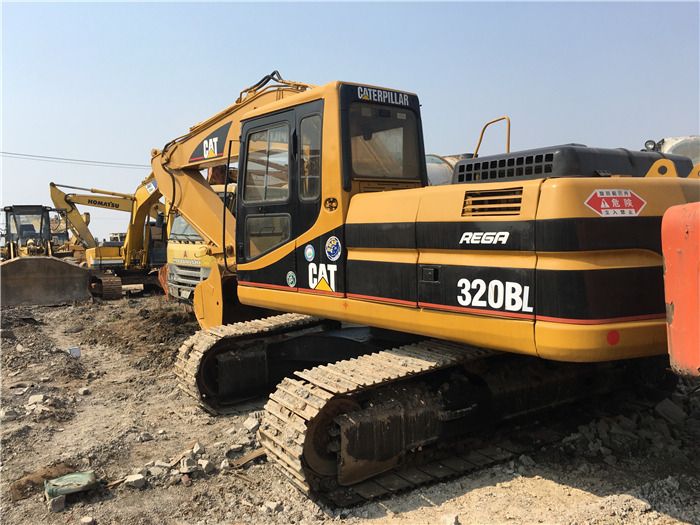 2008 Caterpillar 320BL crawler excavator, rear three-quarter view