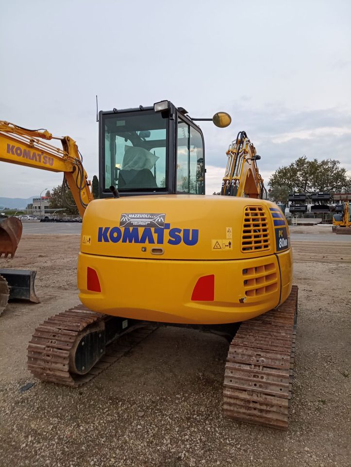 2023 Komatsu PC80MR-5 crawler excavator, rear view