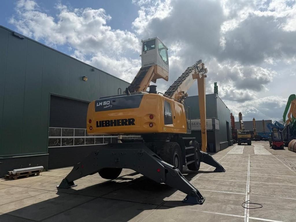 2017 Liebherr LH50M material handler, rear three-quarter view