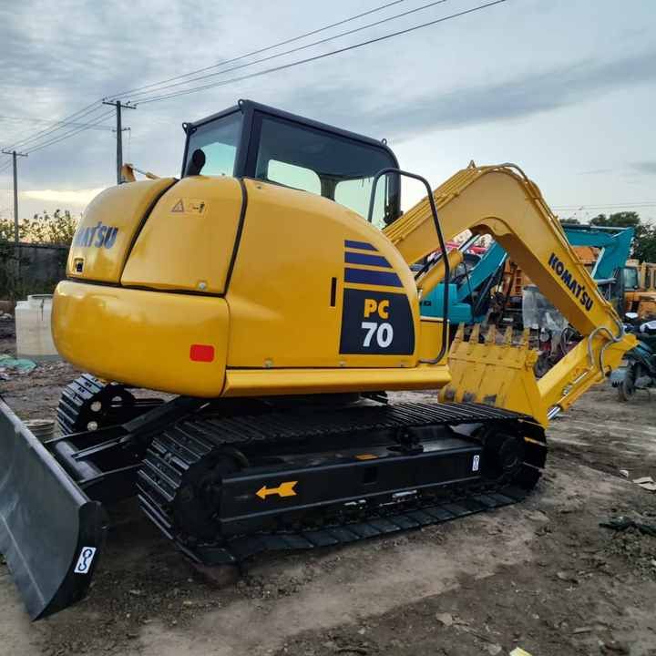 2021 Komatsu PC70-8 crawler excavator, rear three-quarter view