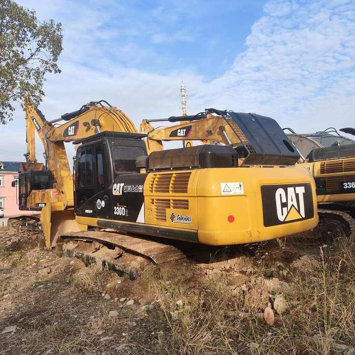 2020 Caterpillar 330D crawler excavator, rear three-quarter view