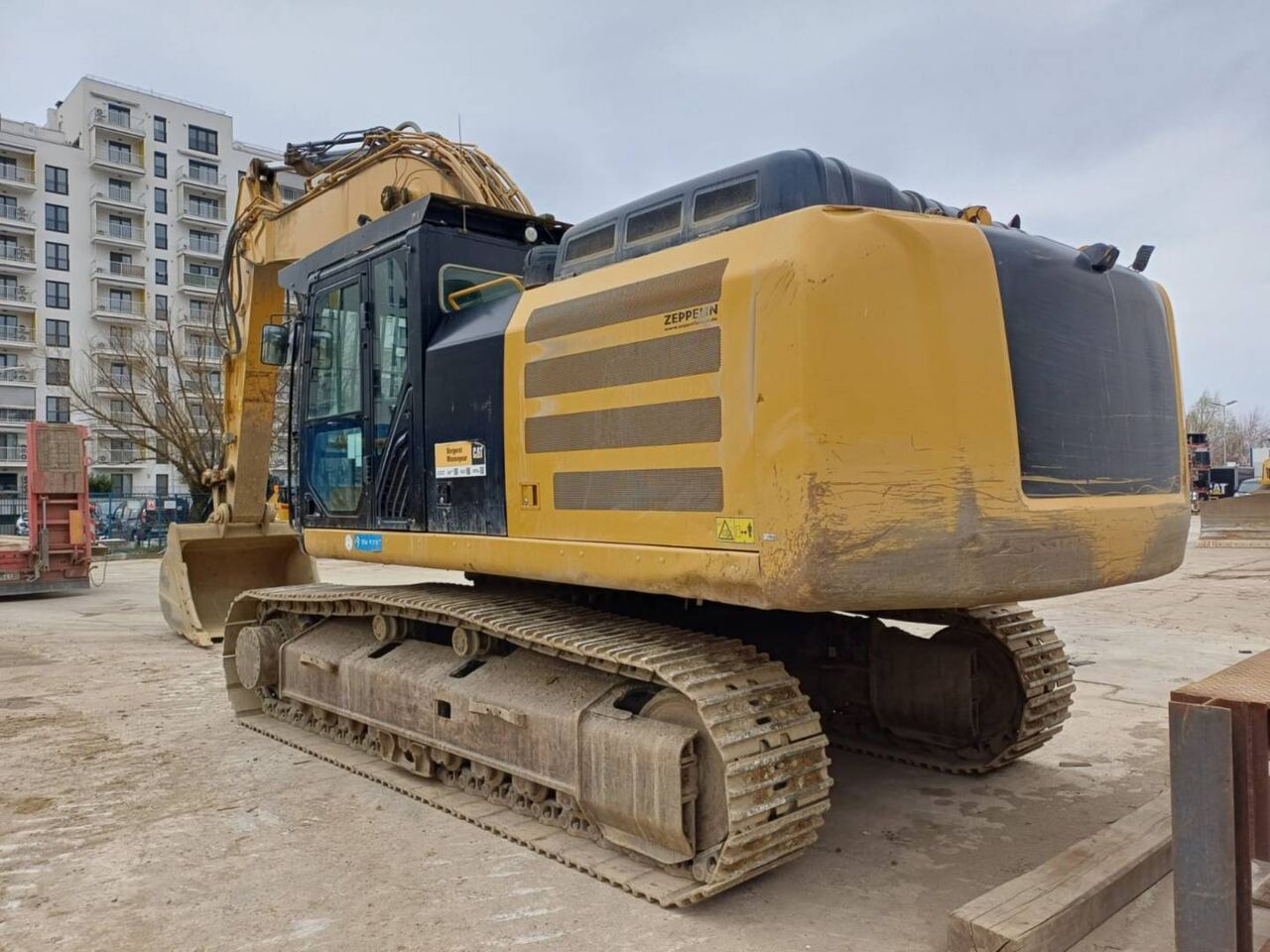 2017 Caterpillar 336FLN crawler excavator, rear three-quarter view