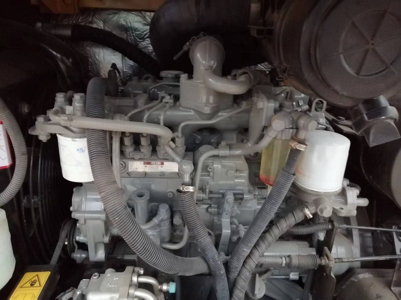 2021 Sany SY55C Mini Excavator engine compartment view