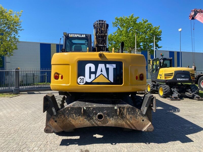 2014 Caterpillar M313D wheel excavator, rear view