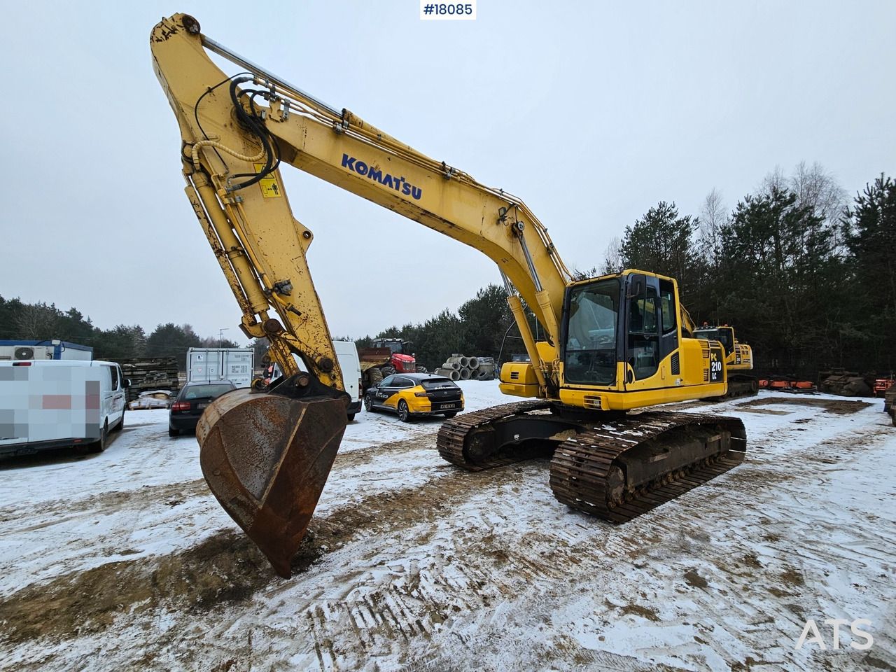 2011 Komatsu PC210LC-8 crawler excavator, front three-quarter view