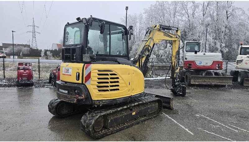 2020 Yanmar SV60-A mini excavator, rear three-quarter view