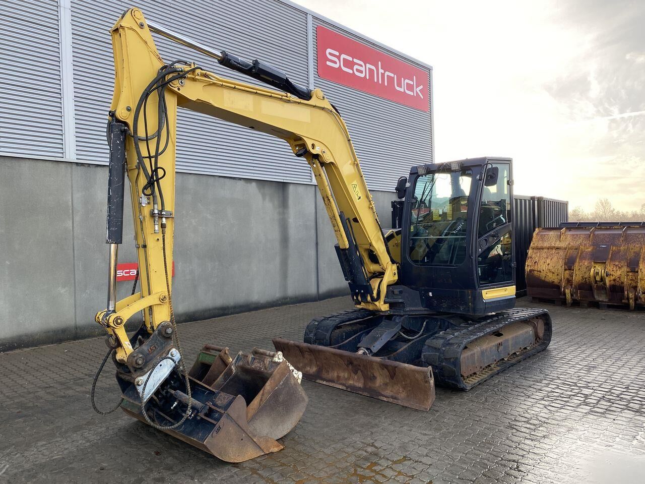 2017 Yanmar VIO80-1A mini excavator, side profile view