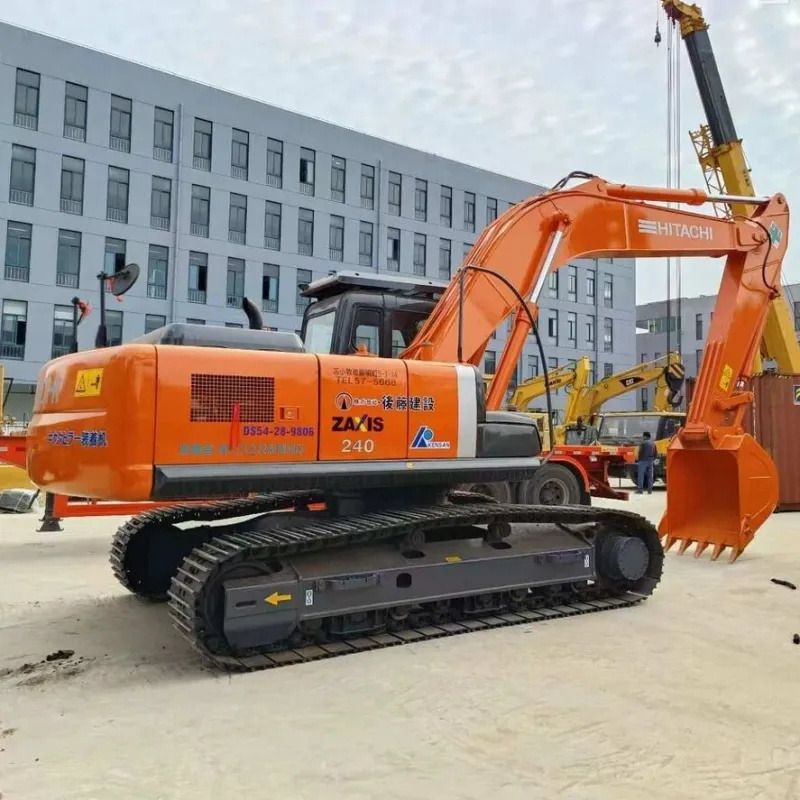 Hitachi Zaxis 240 crawler excavator, rear three-quarter view Hitachi Zaxis 240 crawler excavator, rear three-quarter view