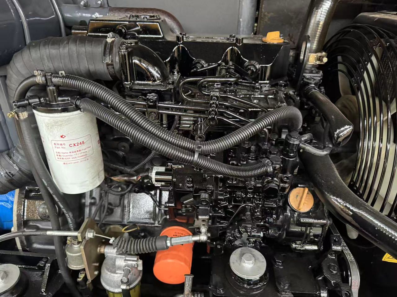 2020 Doosan DX60-9C mini excavator engine compartment