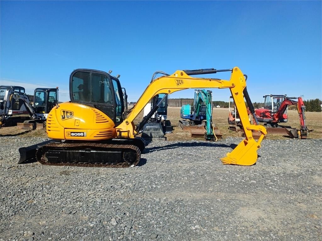 2011 JCB 8056 mini excavator, side view
