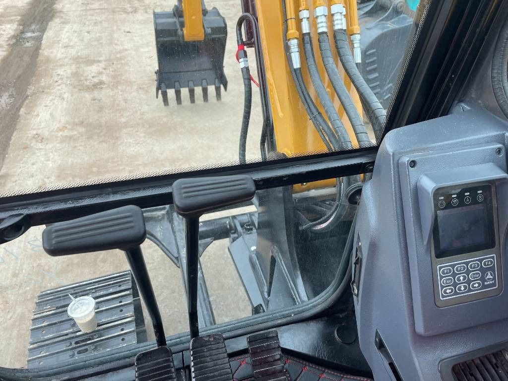 2023 Sany SY55C mini excavator interior cab view