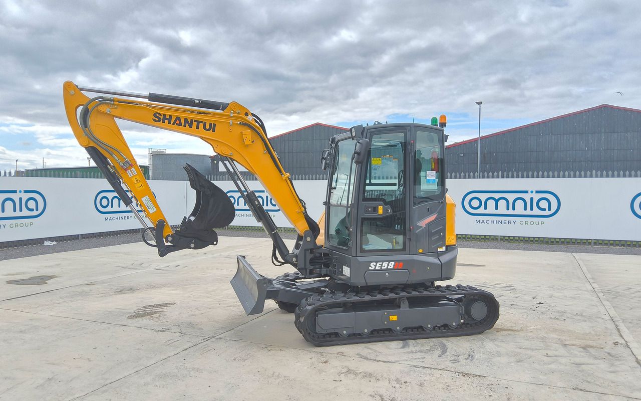2026 Shantui SE58SR mini excavator, side profile view