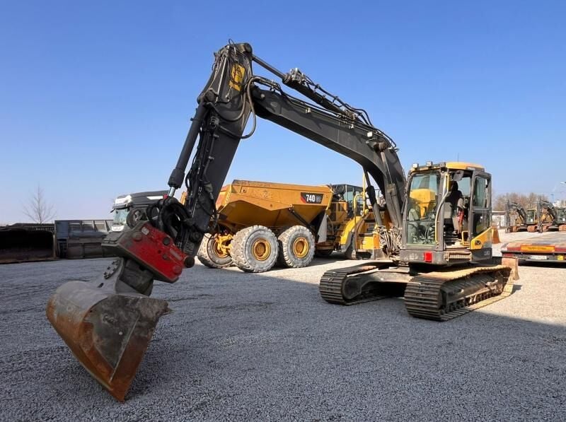 2015 Volvo ECR145DL crawler excavator, side view