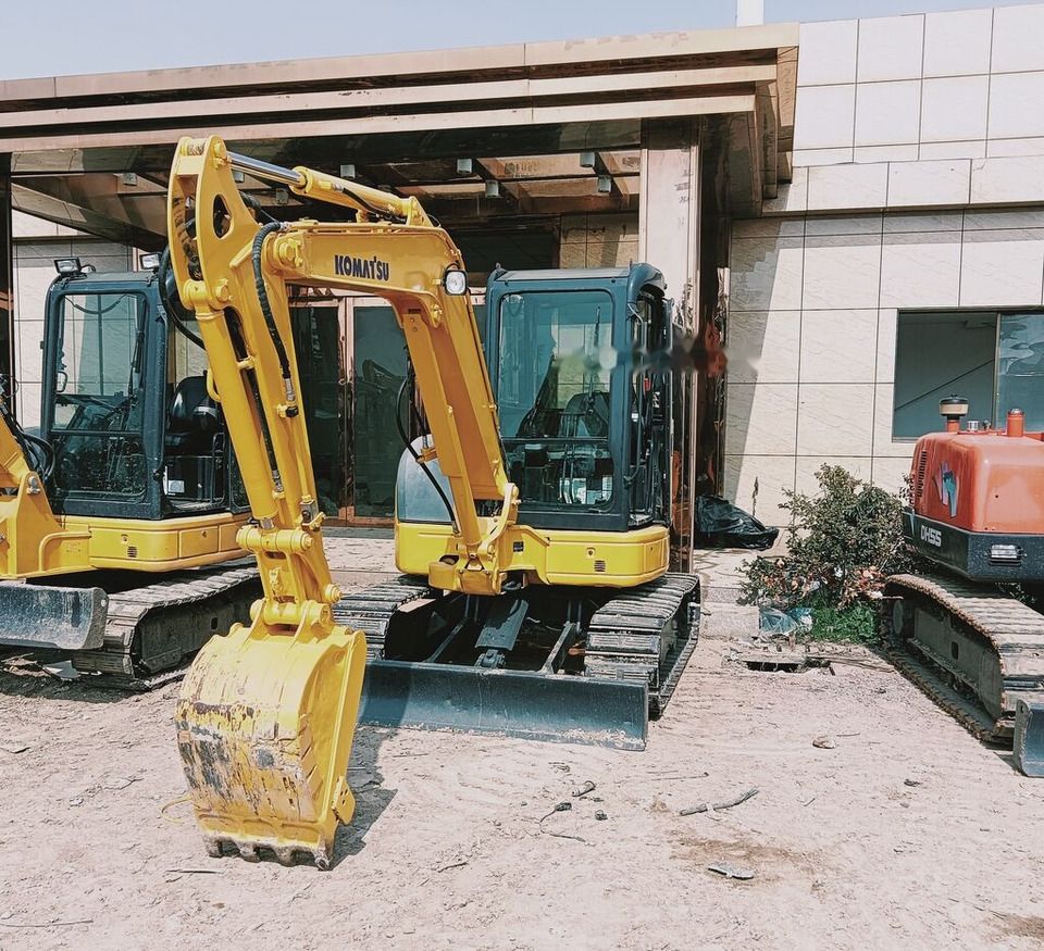 Komatsu PC40MR mini excavator, front three-quarter view