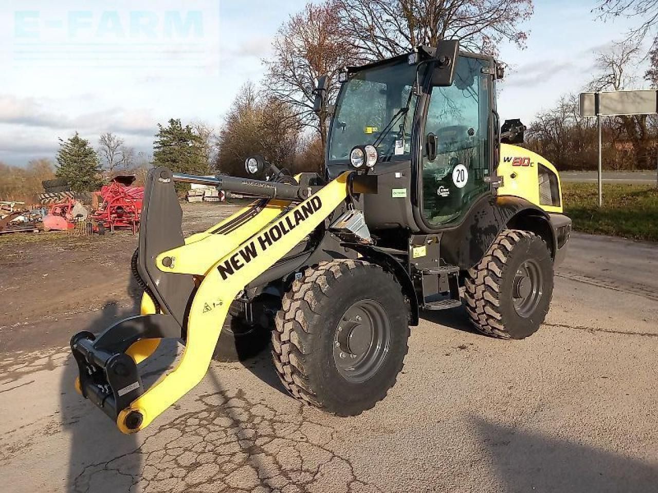 2023 New Holland W80C mini excavator, front three-quarter view 2023 New Holland W80C mini excavator, front three-quarter view