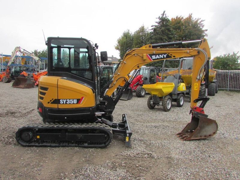 2023 Sany SY35U mini excavator, side view