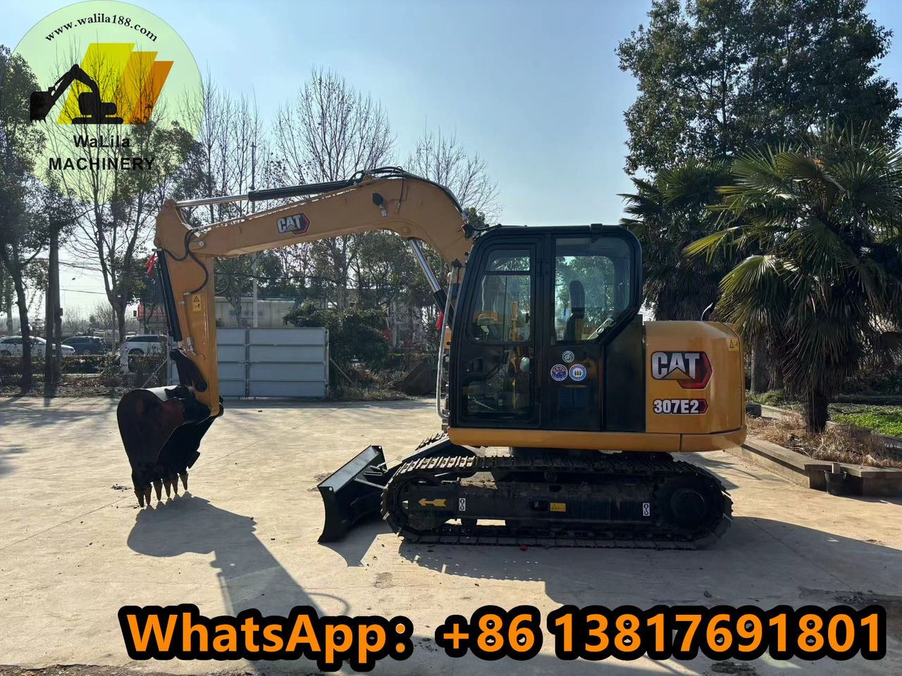 2022 Caterpillar 307E2 mini excavator side view