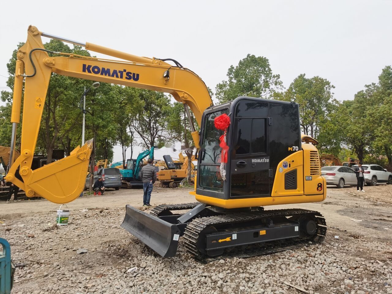 2021 Komatsu PC70-8 mini excavator, side view