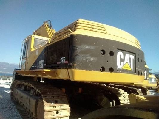 2001 Caterpillar 375ME crawler excavator rear three-quarter view