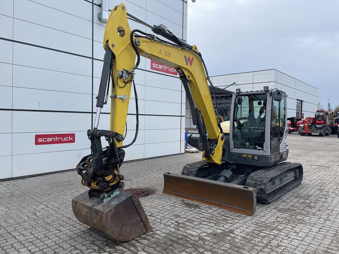 2017 Wacker Neuson EZ80 mini excavator, front three-quarter view