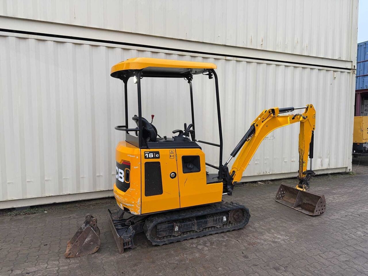 2022 JCB 16C-1 mini excavator, side view