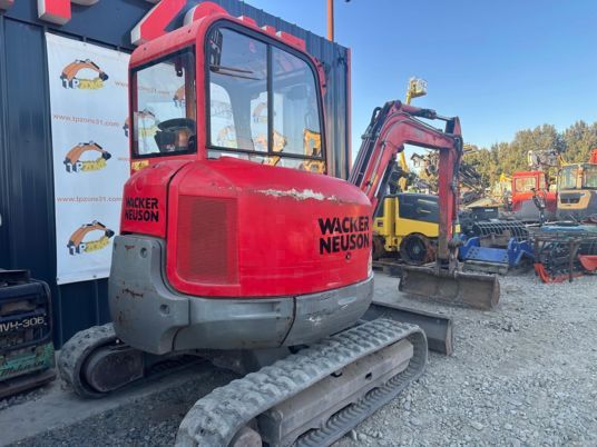 2015 Wacker Neuson EZ38 mini excavator, rear three-quarter view