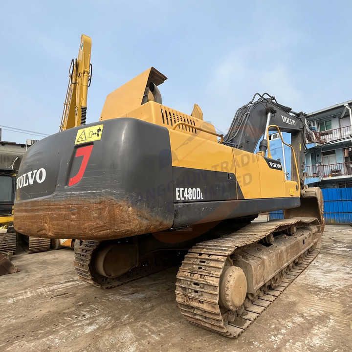 2012 Volvo EC480DL crawler excavator, rear three-quarter view