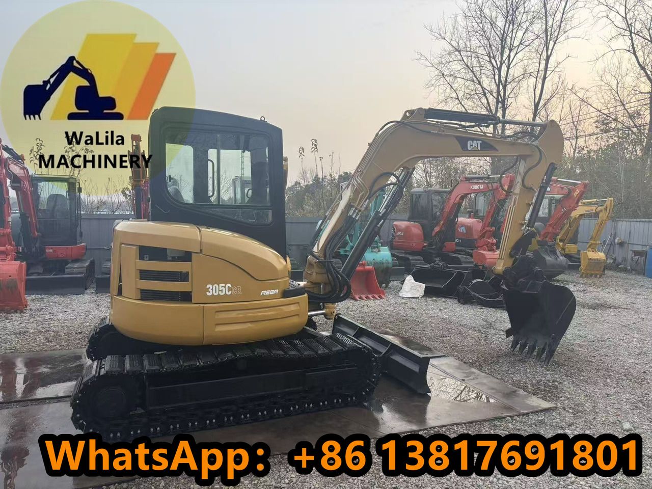 2023 Caterpillar 305CCR mini excavator, side view