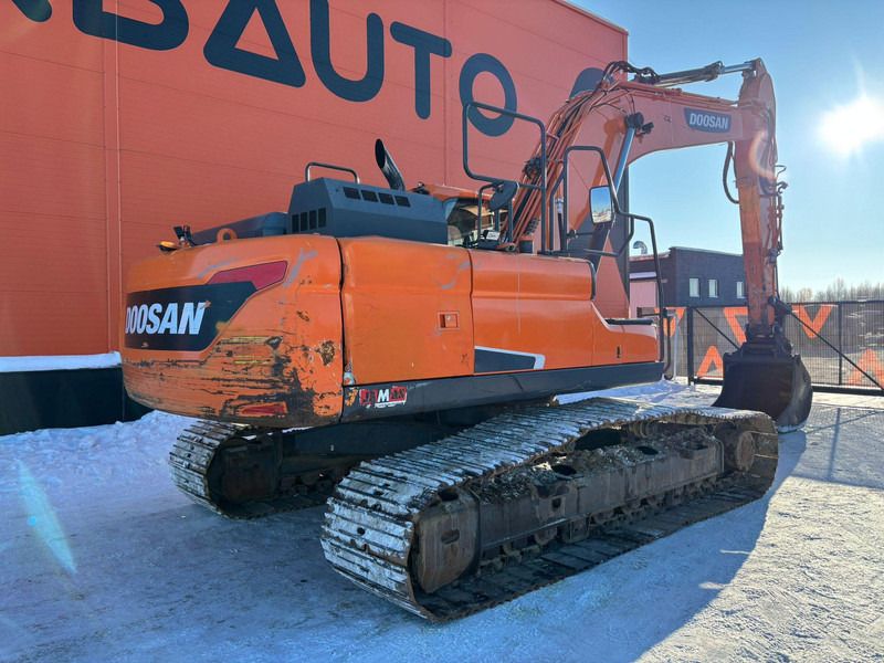 2021 Doosan DX255LC-5 crawler excavator, rear three-quarter view