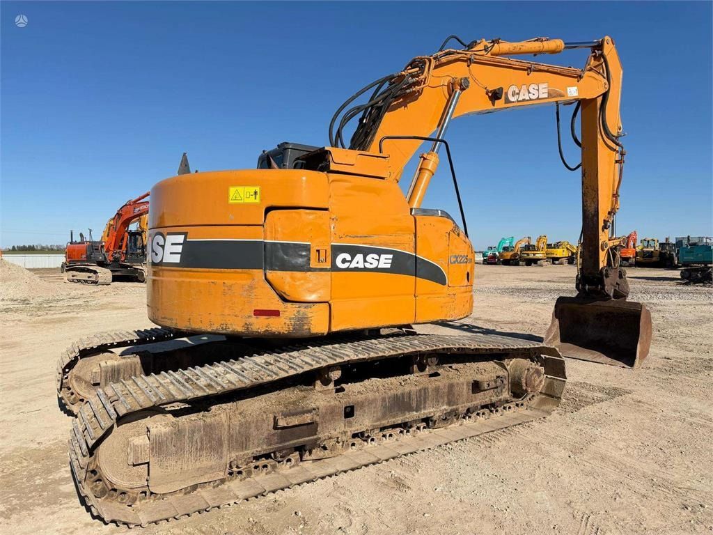 2005 CASE CX 225 SR LC crawler excavator, rear three-quarter view