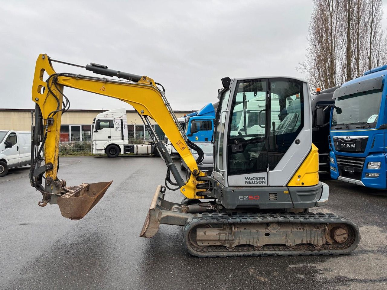 2021 Wacker Neuson EZ50 mini excavator, side profile view