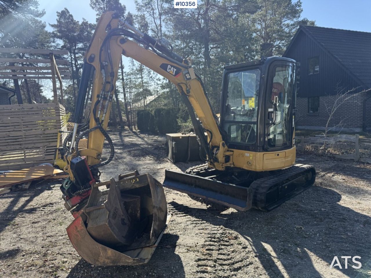 2015 Caterpillar 303.5E mini excavator, side view
