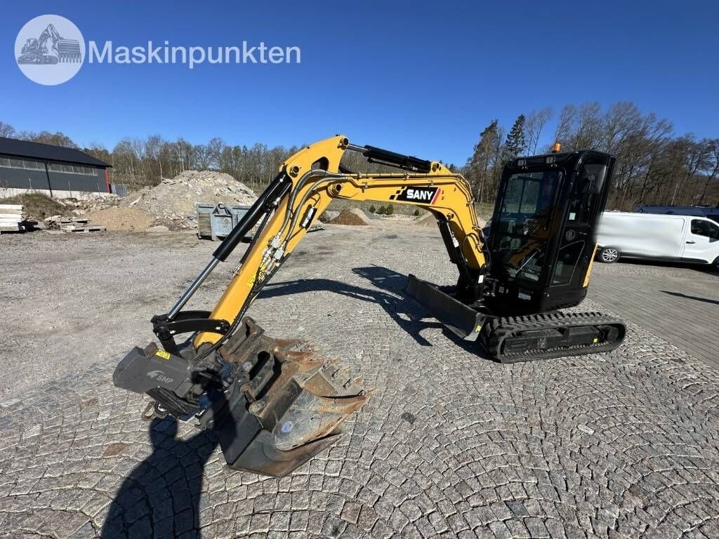 2022 Sany SY35U mini excavator, side view